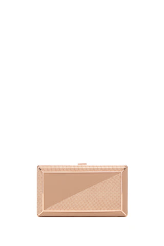 Callas Clutch in Nude Snakeskin & Nappa Leather