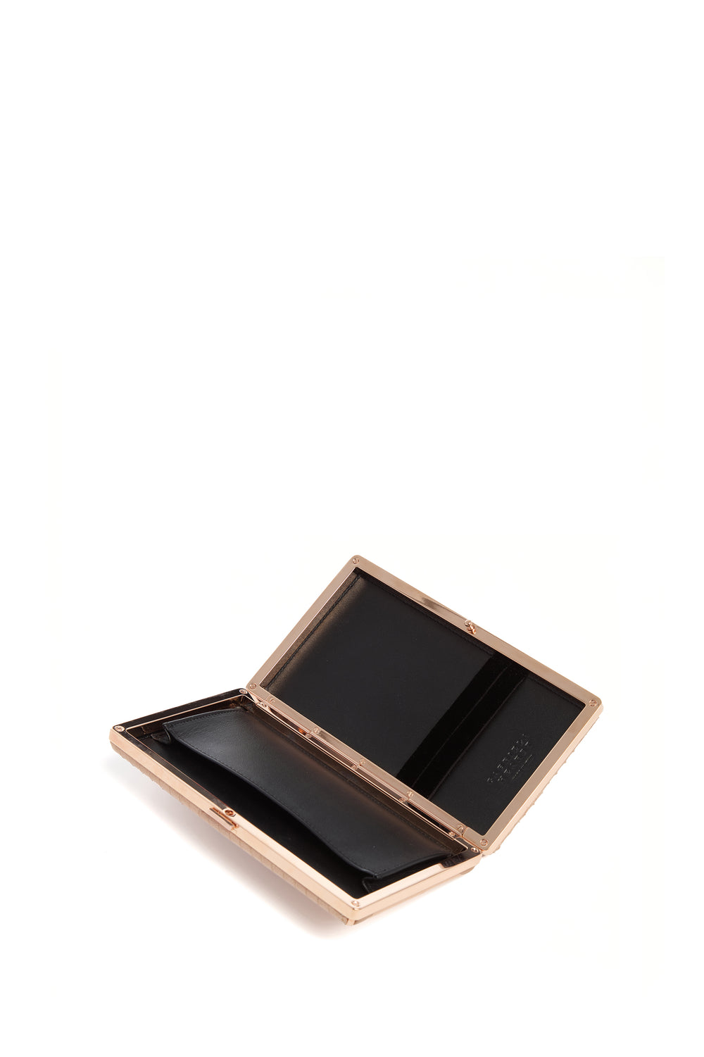 Callas Clutch in Nude Snakeskin & Nappa Leather