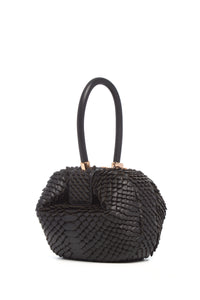 Nina Bag in Black Leather Snake Scales