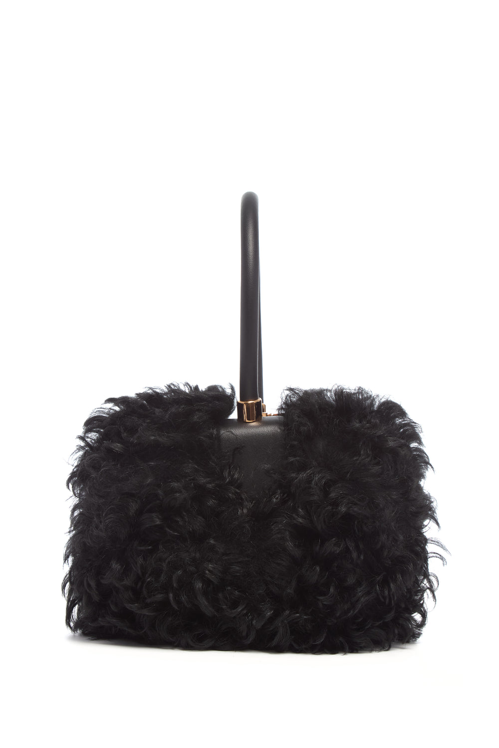 Nina Bag in Black Shearling