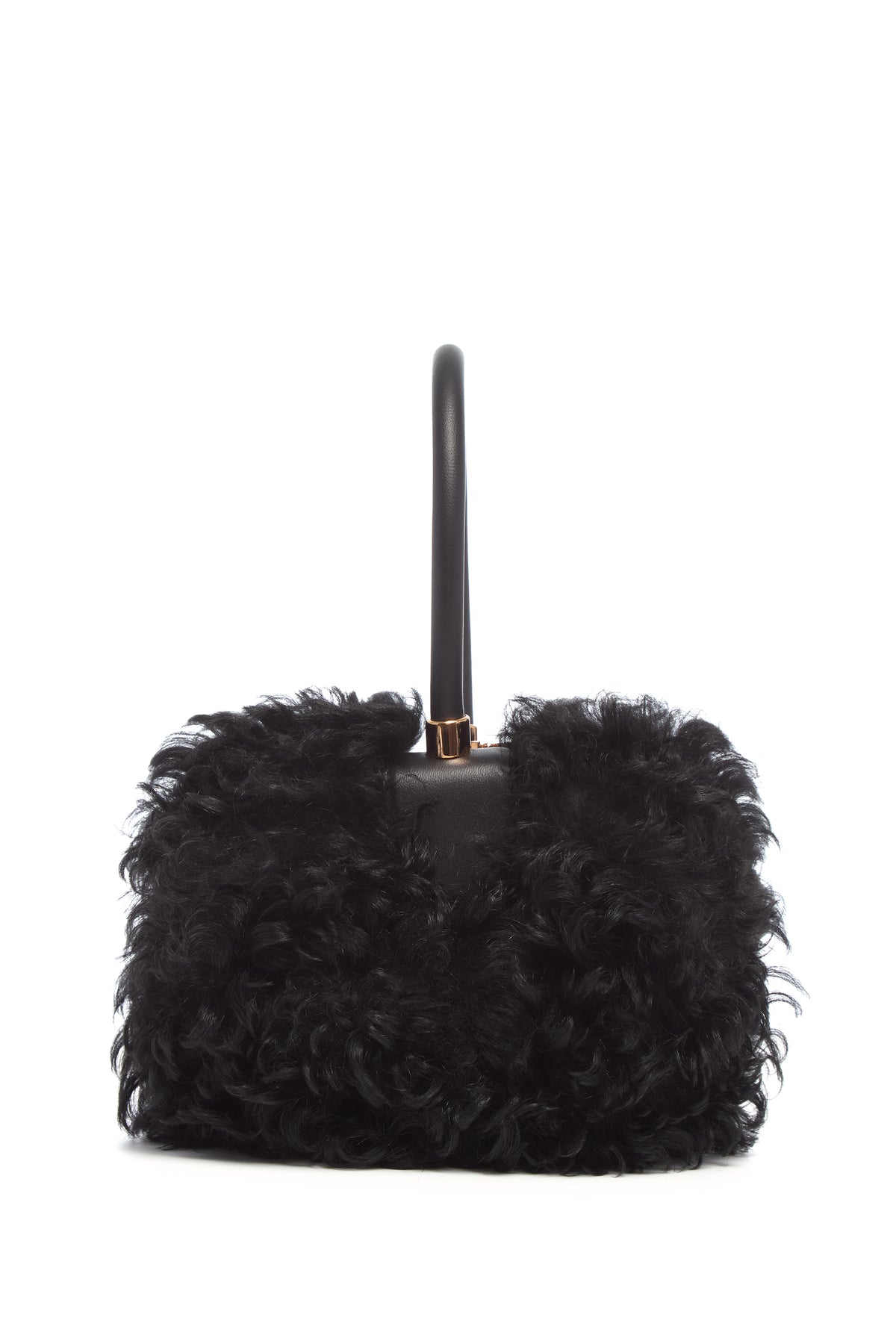 Nina Bag in Black Shearling