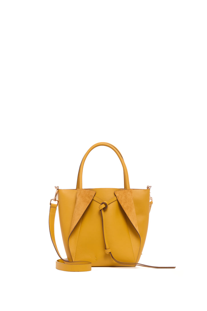 Small Marija Tote Bag in Golden Birch Nappa Leather