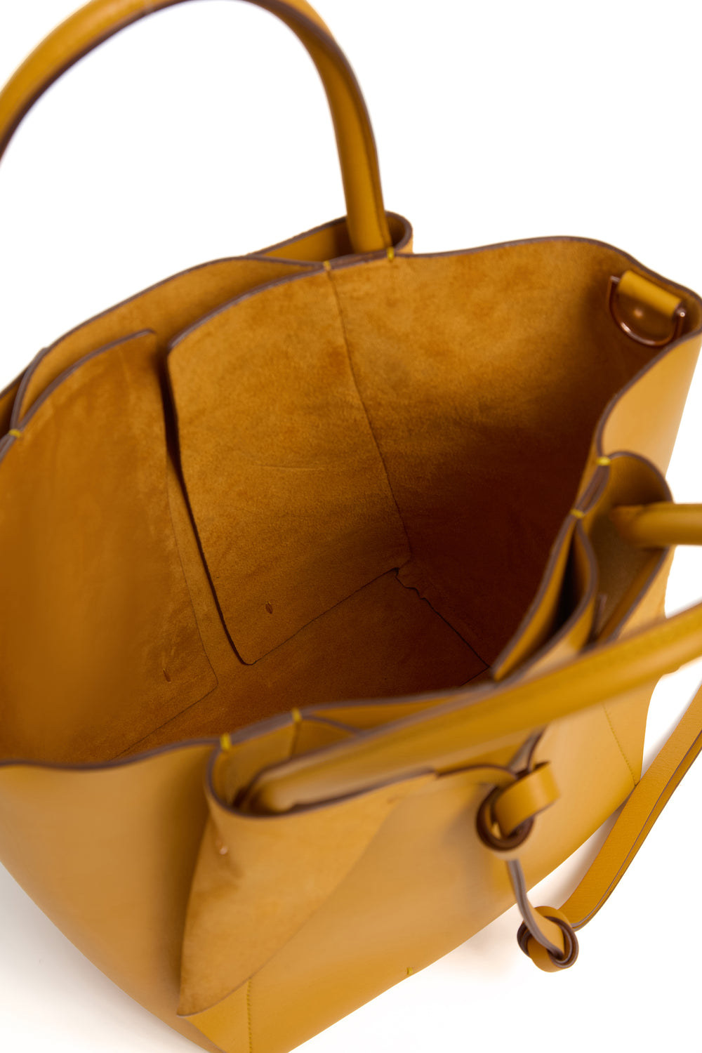 Small Marija Tote Bag in Golden Birch Nappa Leather