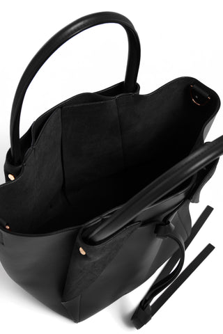 Black Marija Tote Interior Detail - Rose Gold Hardware | Gabriela Hearst