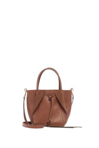 Small Marija Tote Bag in Cognac Nappa Leather