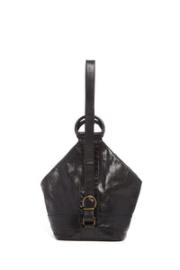 Vintage No.1 Backpack in Black Nappa & Crocodile Leather