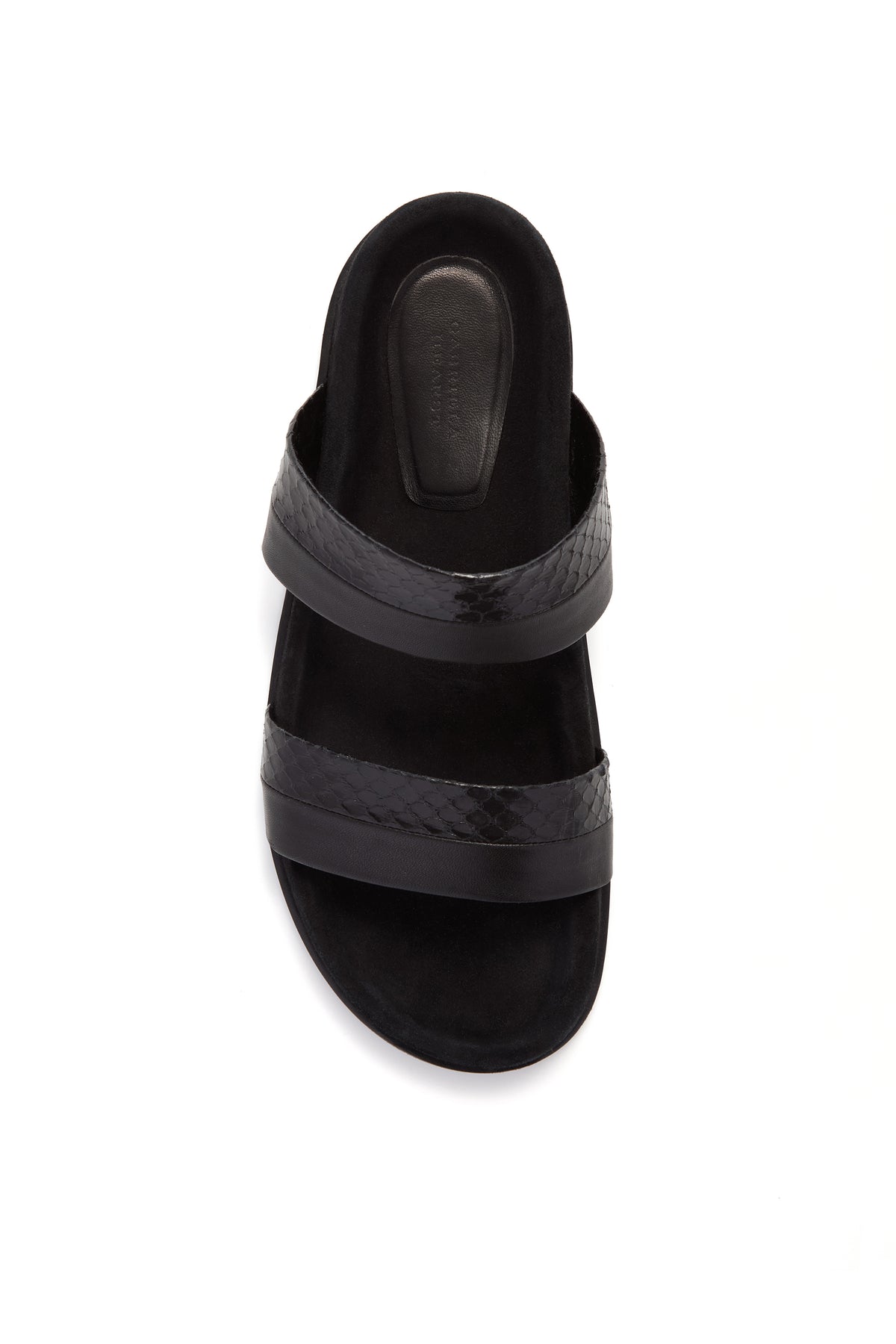 Low Striker in Black Nappa Leather & Snakeskin