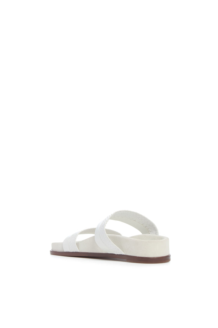 Low Striker in Ivory Nappa Leather & Snakeskin