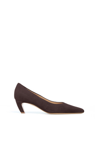 Peggy Pump in Dark Chocolate Suede