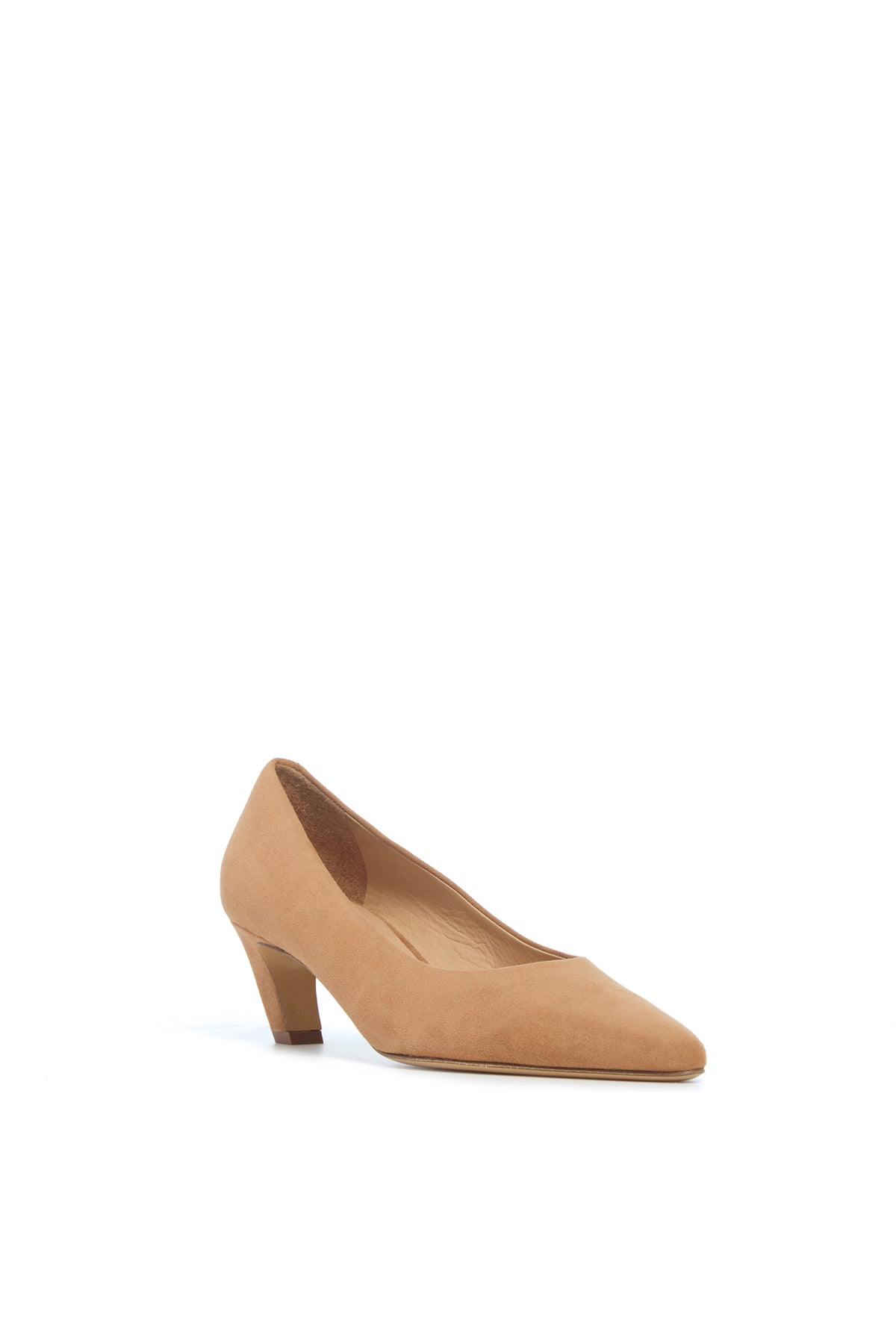 Peggy Pump in Dark Camel Suede