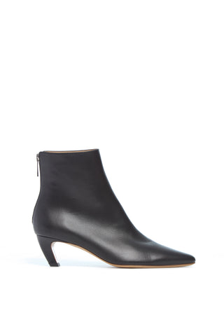 Black Calf Leather Clayton Ankle Boots - Side View | Gabriela Hearst