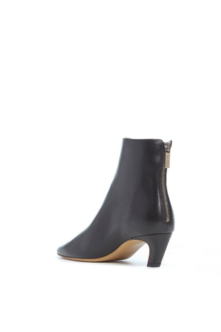 Black Calf Leather Ankle Boots - Back Zip Detail | Gabriela Hearst