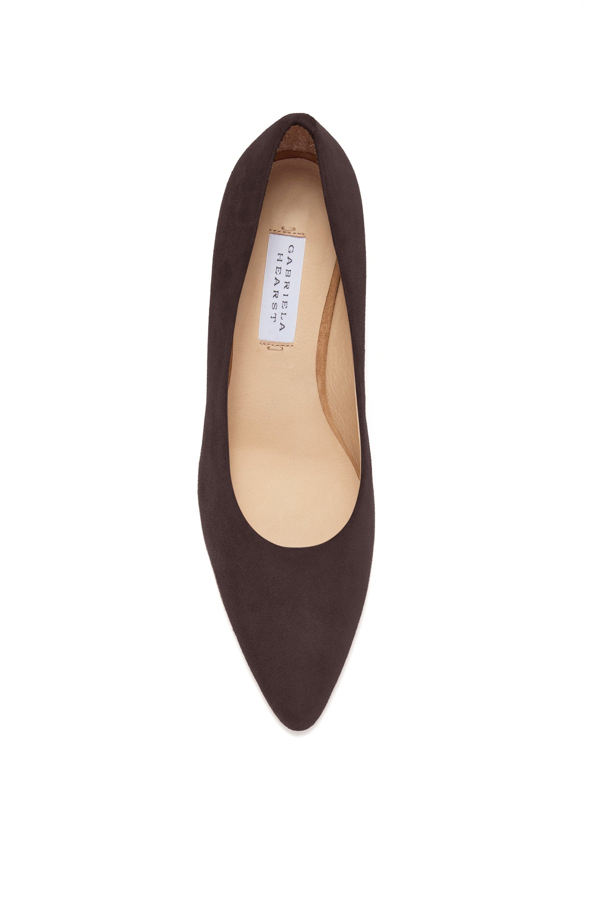 Peggy Pump in Dark Chocolate Suede