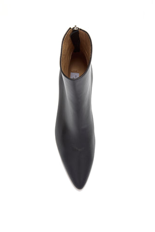 Clayton Black Leather Ankle Boots - Top View | Gabriela Hearst