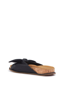 Virgil Reflexology Slide in Black Nappa Leather