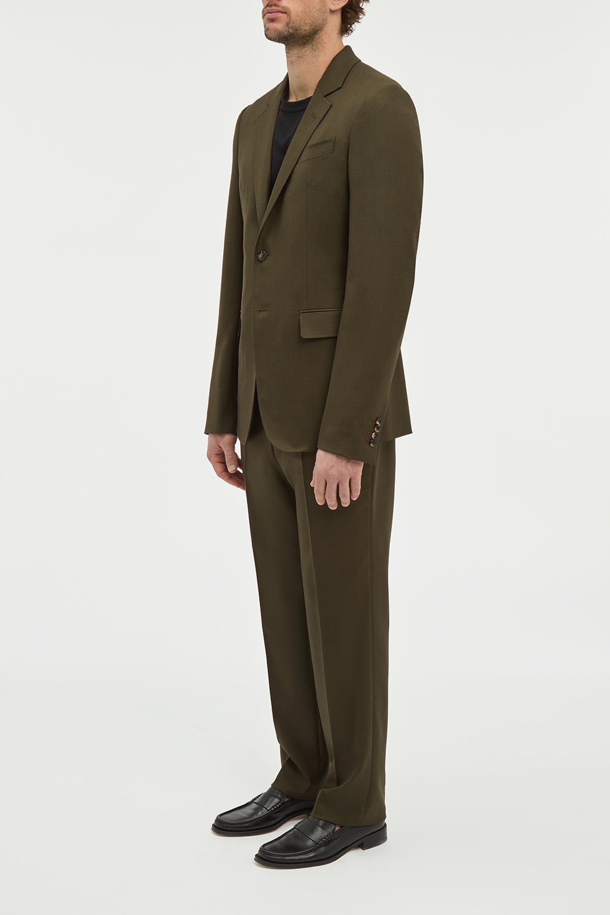 Sebastian Pant in Olive Wool Cashmere Flannel