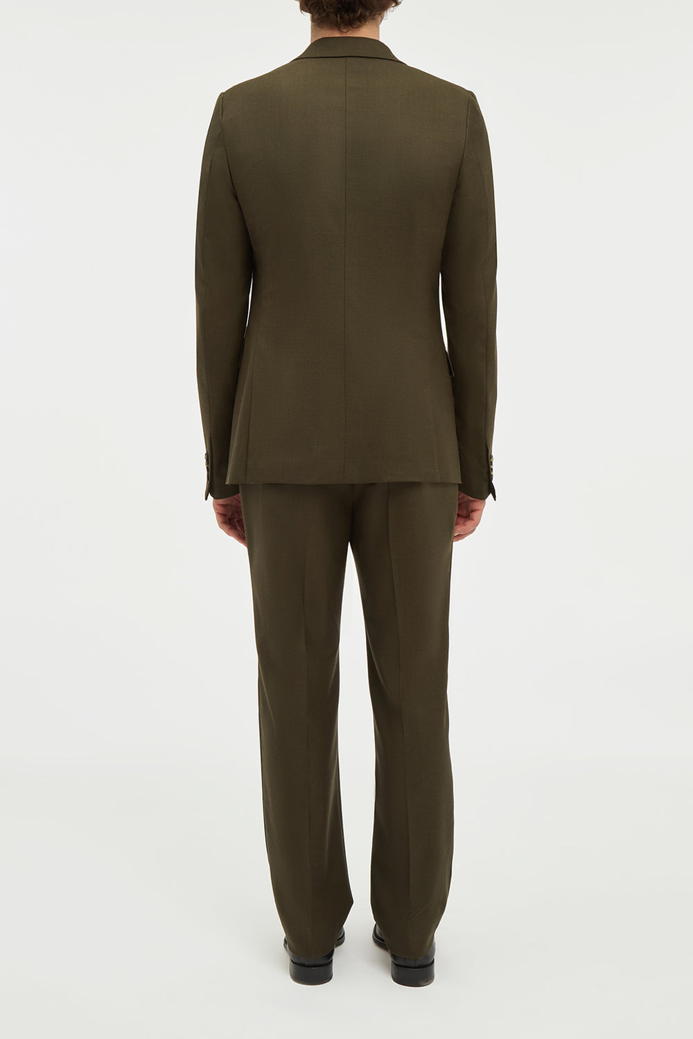 Sebastian Pant in Olive Wool Cashmere Flannel