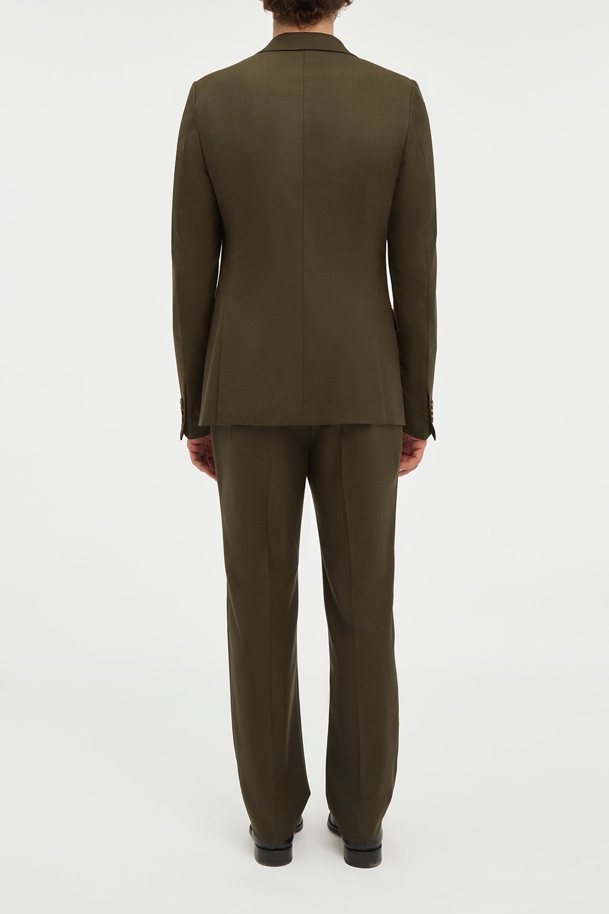 Sebastian Pant in Olive Wool Cashmere Flannel