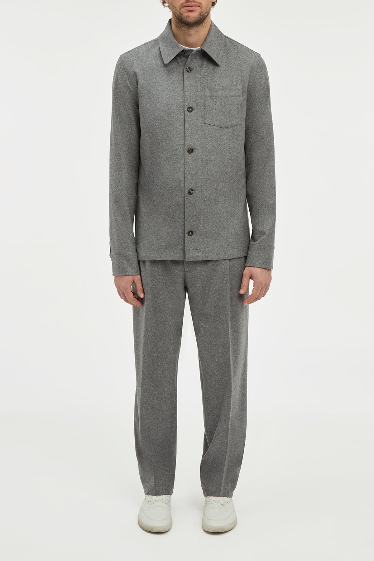 Arthur Pant in Smoke Wool Cashmere Flannel