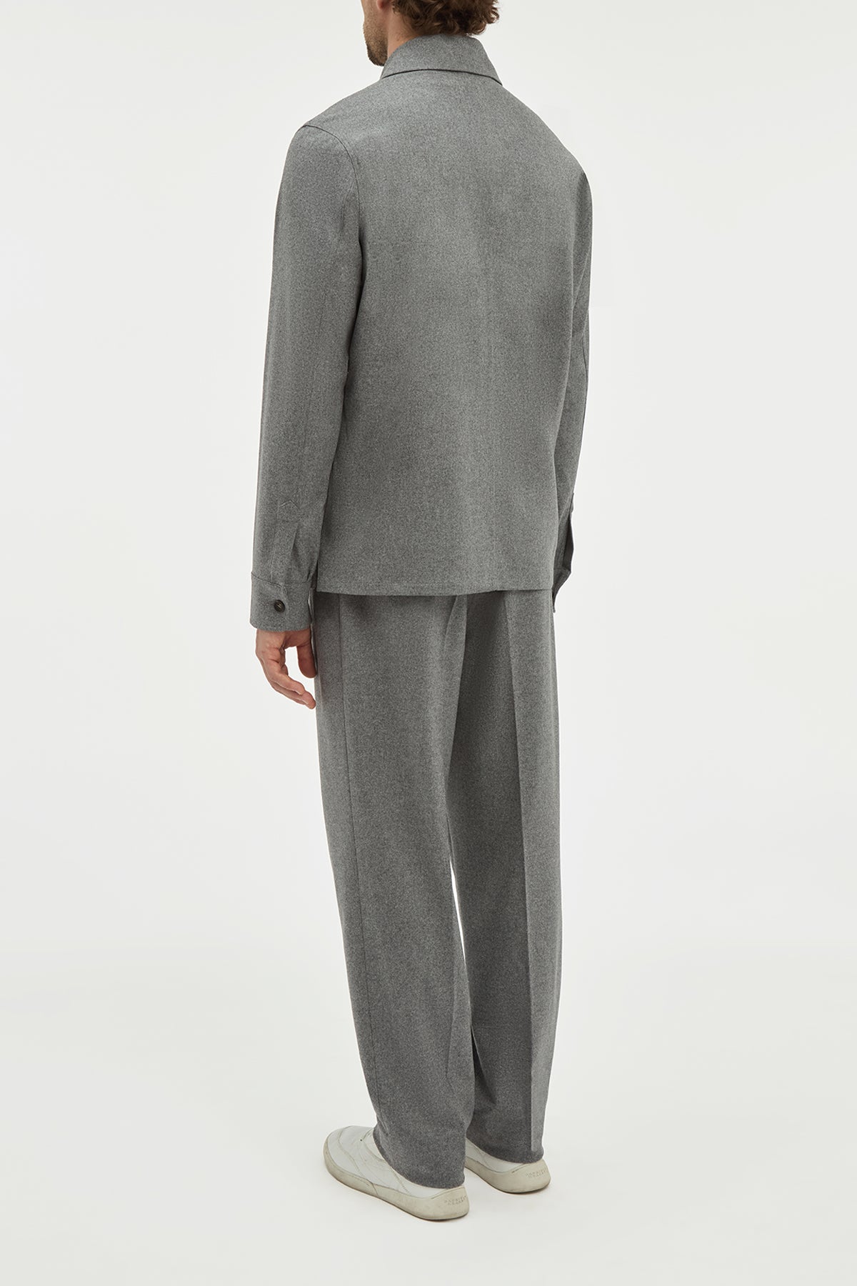 Arthur Pant in Smoke Wool Cashmere Flannel