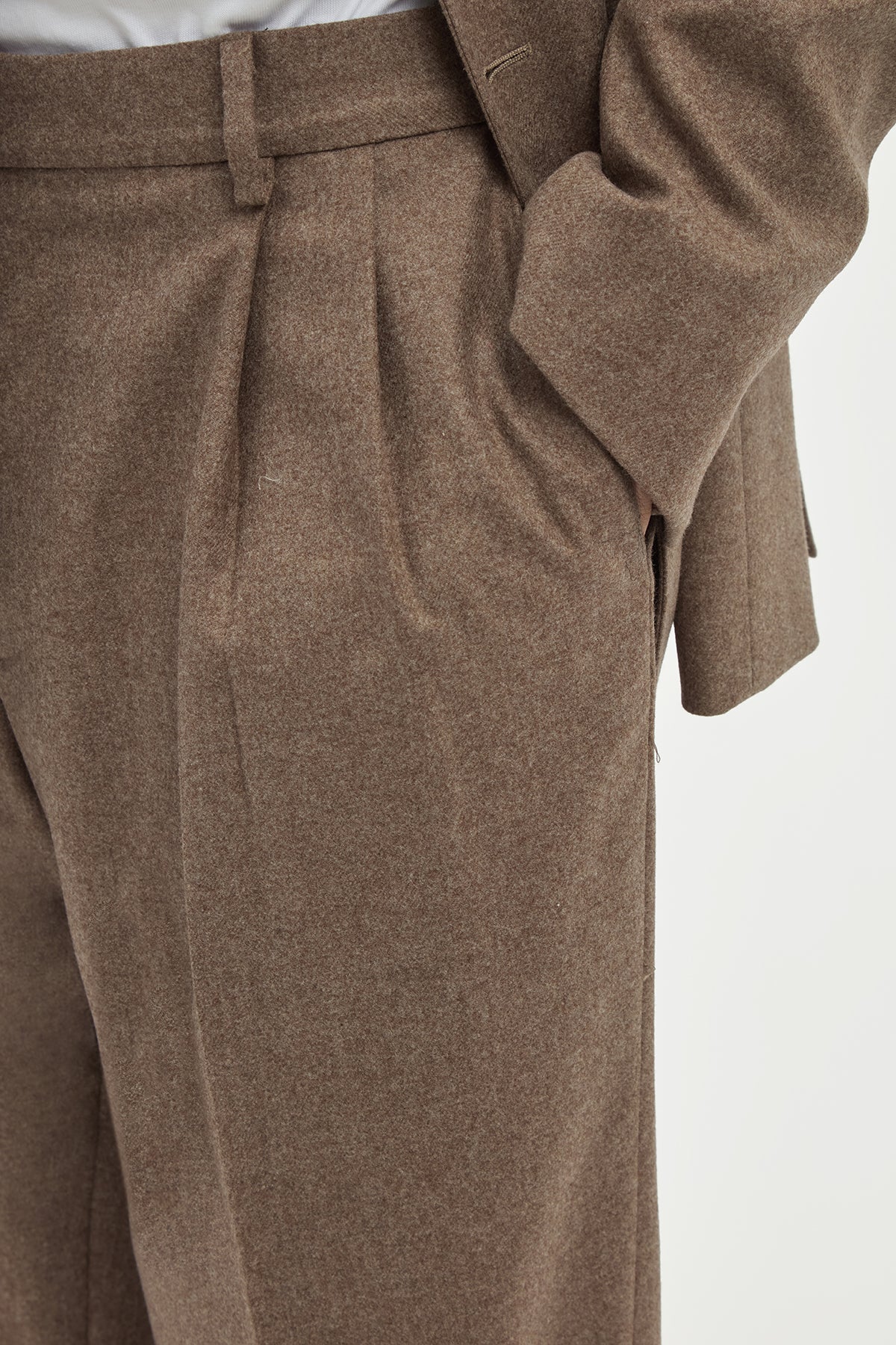 Arthur Pant in Walnut Wool Cashmere Flannel