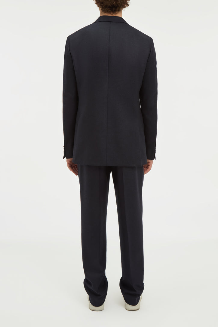 Arthur Pant in Dark Navy Wool Cashmere Flannel