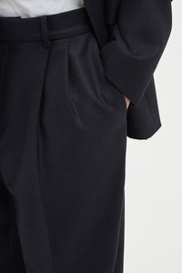 Arthur Pant in Dark Navy Wool Cashmere Flannel