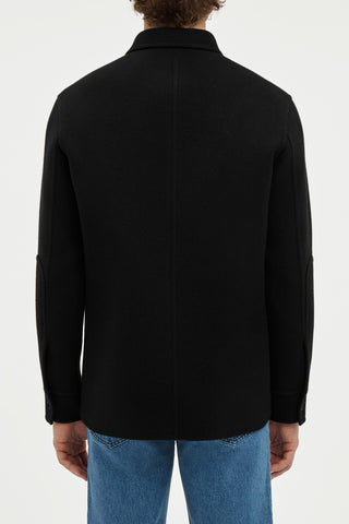 Lucas Overshirt in Black Double-face Recycled Cashmere