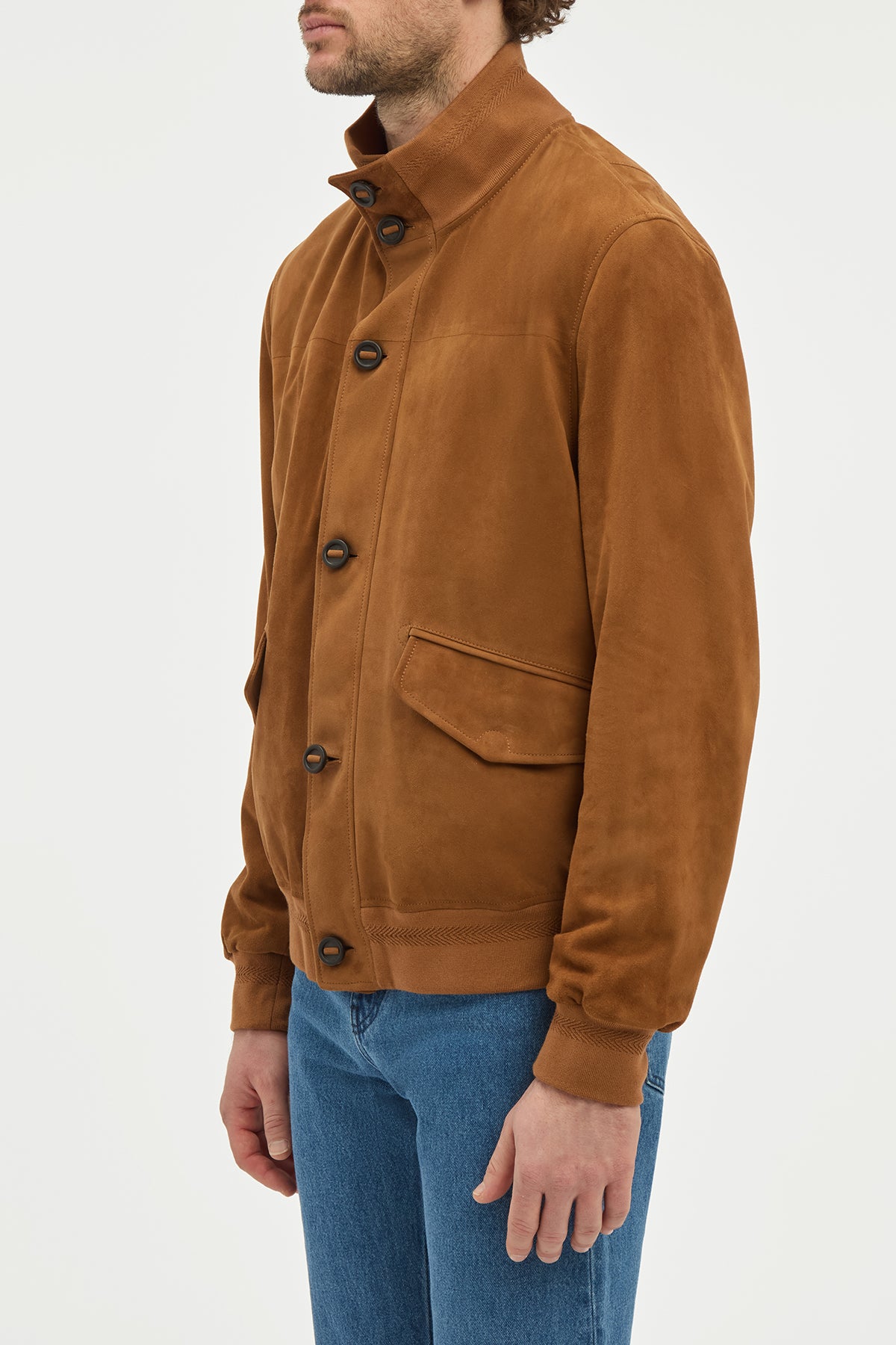 Leroy Jacket in Cognac Suede