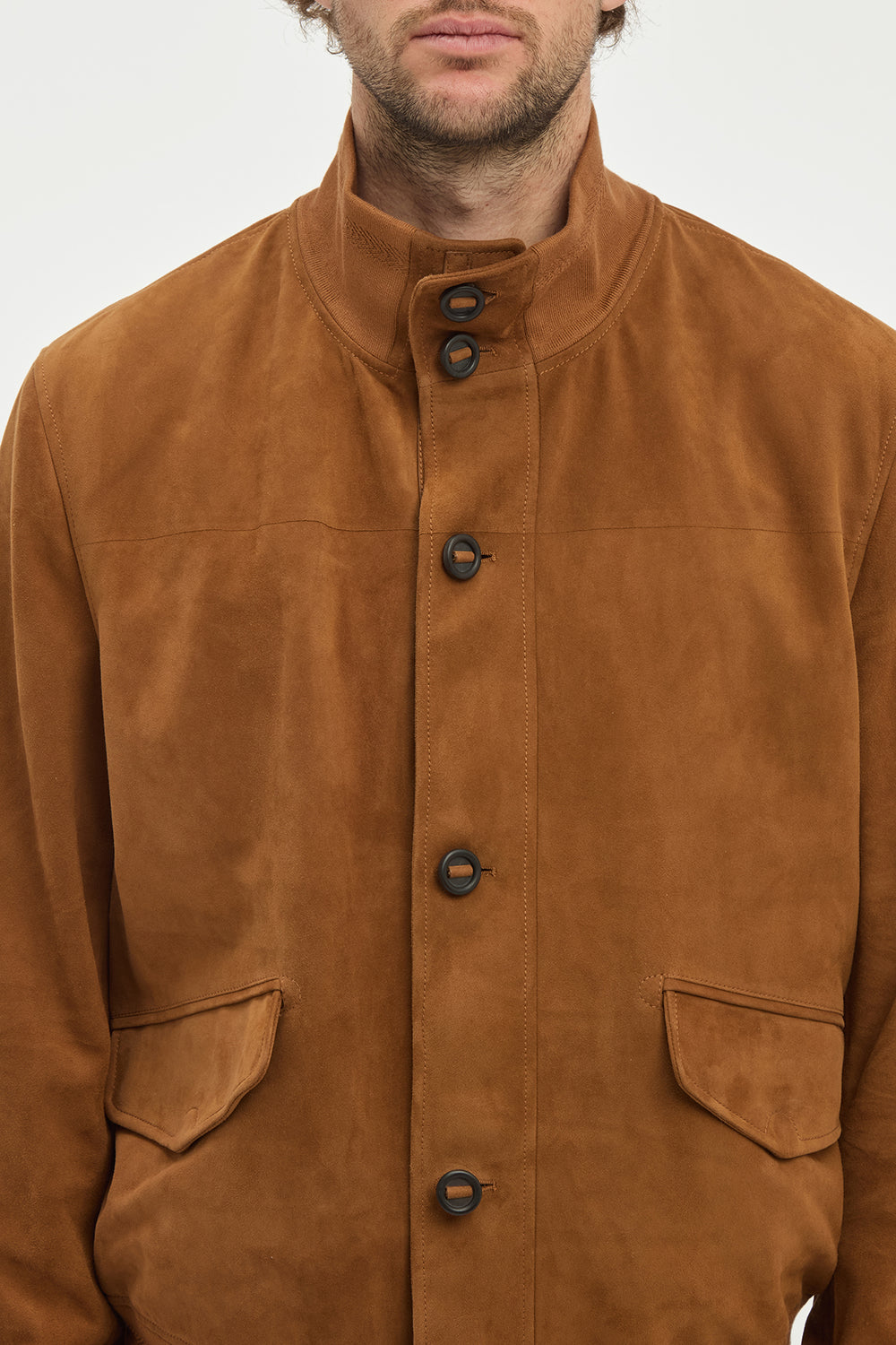 Leroy Jacket in Cognac Suede