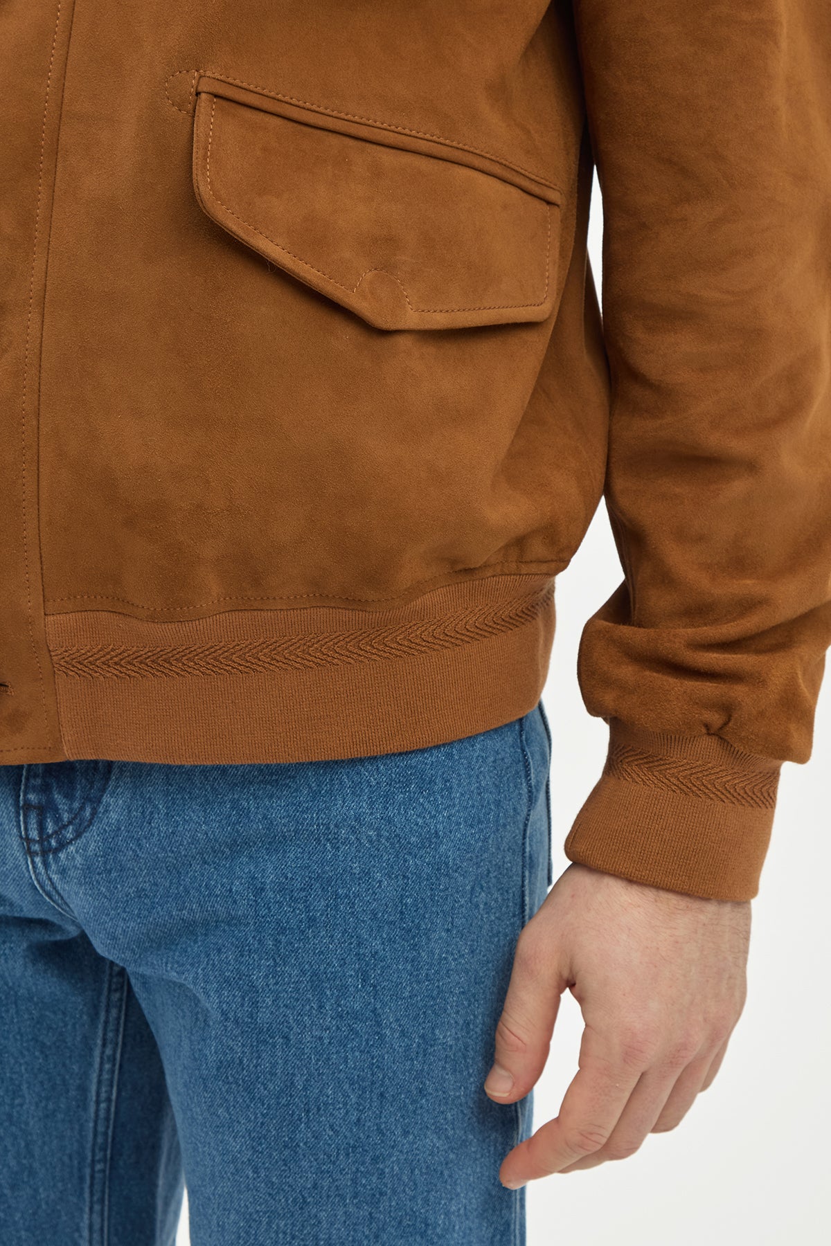 Leroy Jacket in Cognac Suede
