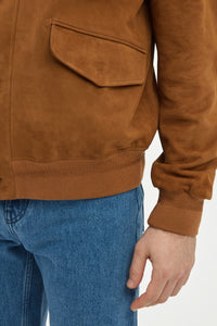 Leroy Jacket in Cognac Suede