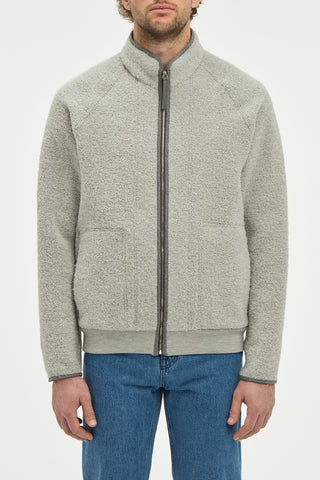 August Jacket in Grey Recycled Cashmere Boucle