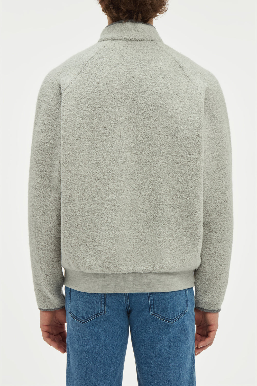 August Jacket in Grey Recycled Cashmere Boucle