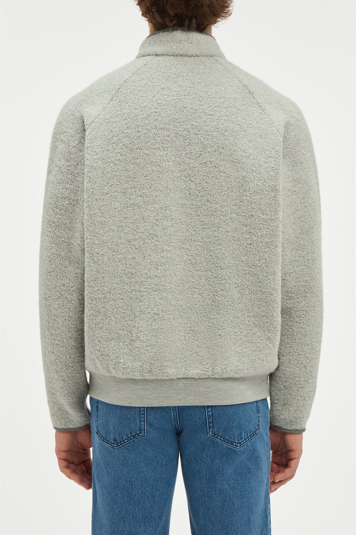 August Jacket in Grey Recycled Cashmere Boucle