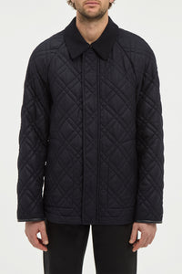 Clarence Barn Jacket in Dark Navy Wool Cashmere Flannel