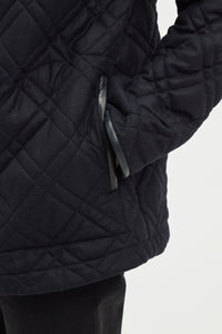 Clarence Barn Jacket in Dark Navy Wool Cashmere Flannel