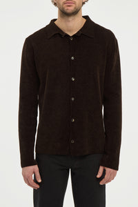 Toynbee Knit Polo in Chocolate Silk