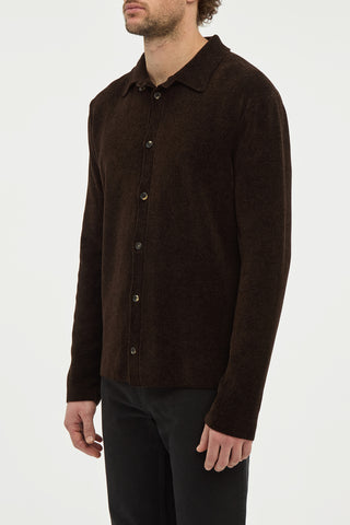 Toynbee Knit Polo in Chocolate Silk