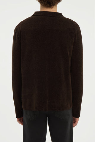 Toynbee Knit Polo in Chocolate Silk