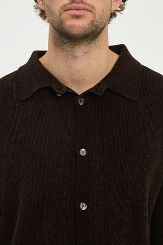 Toynbee Knit Polo in Chocolate Silk