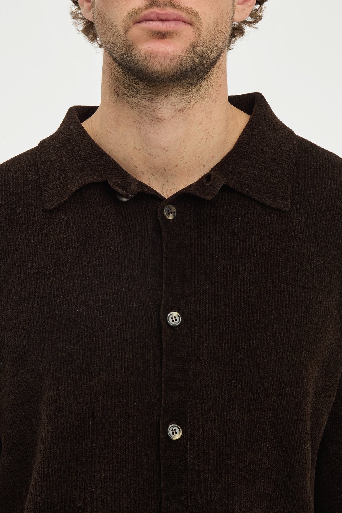 Toynbee Knit Polo in Chocolate Silk