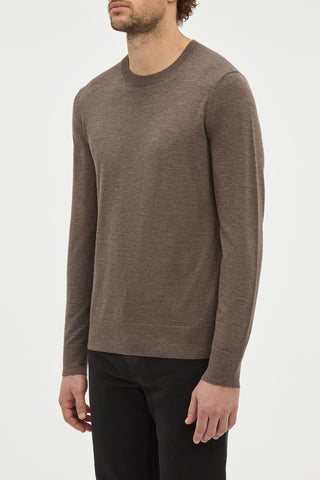 Palco Knit Sweater in Walnut Merino Wool