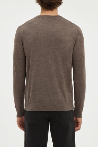 Palco Knit Sweater in Walnut Merino Wool