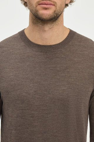 Palco Knit Sweater in Walnut Merino Wool