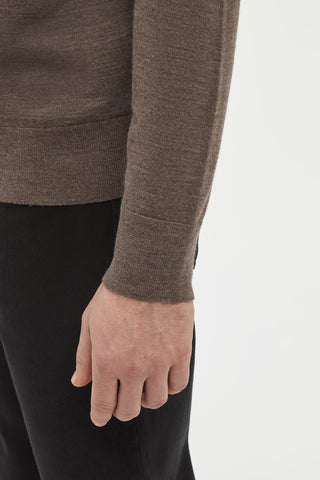 Palco Knit Sweater in Walnut Merino Wool