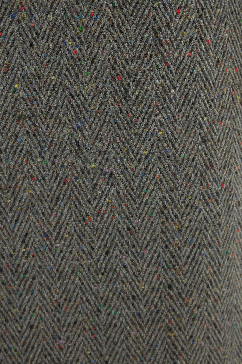 Harold Trouser in Charcoal Multi Cashmere Wool Herringbone