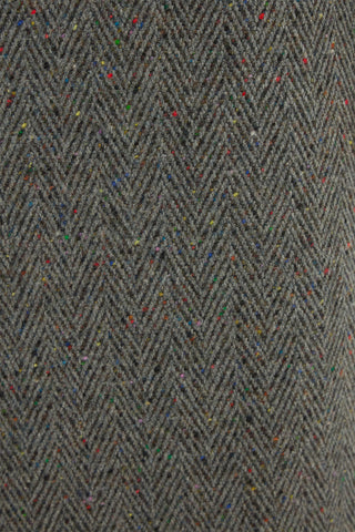 Irving Jacket in Charcoal Multi Cashmere Wool Herringbone