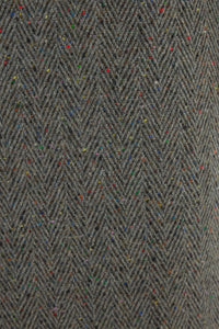 Irving Jacket in Charcoal Multi Cashmere Wool Herringbone