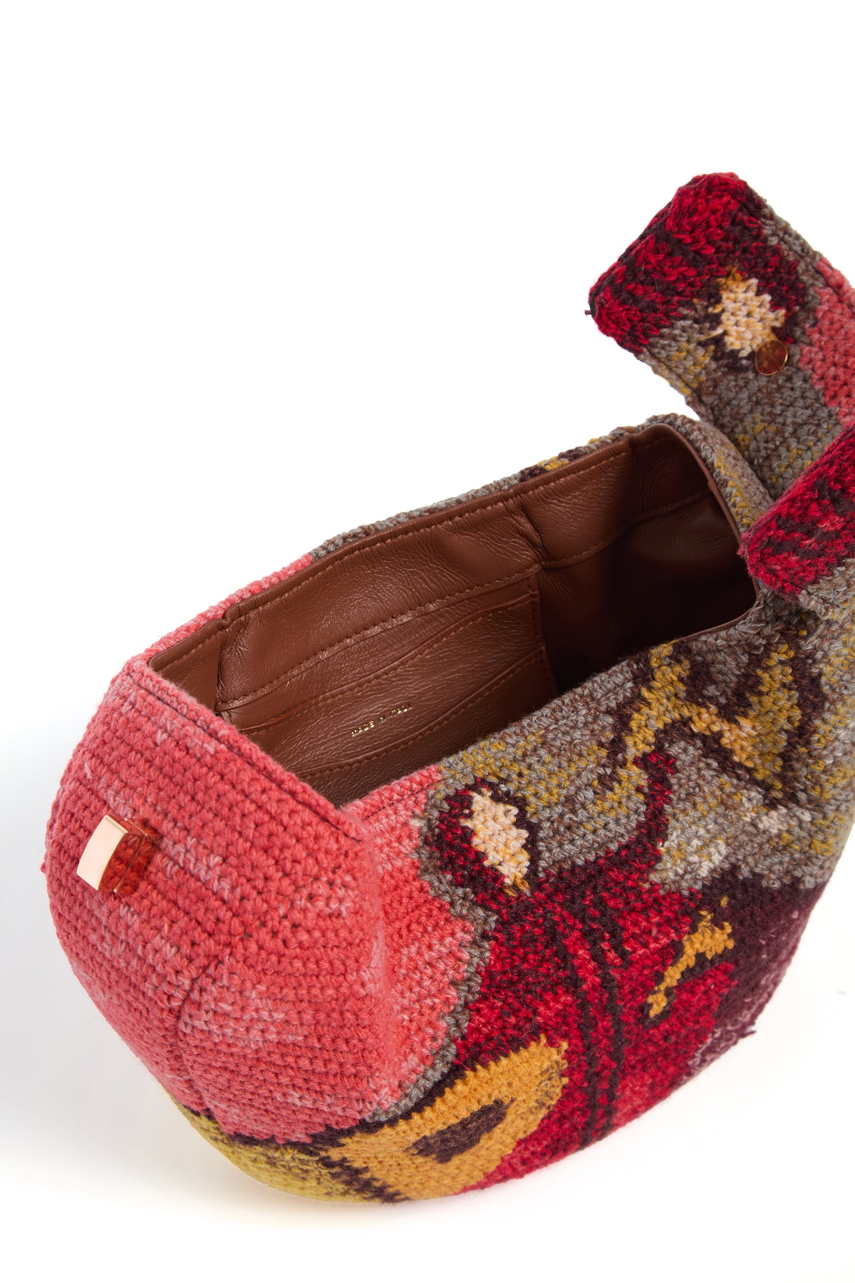 Demi Bag in Fire Multi Crochet Cashmere